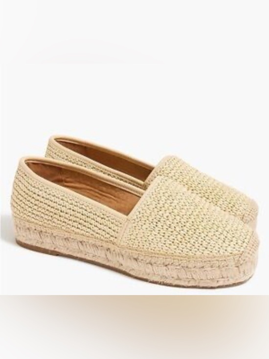 J. Crew Shoes - J. Crew Espadrille Woven Flats in Natural Raffia 10.5 Made in Spain